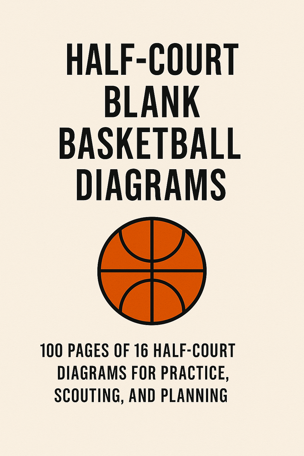 Half Court Blank Basketball Diagrams